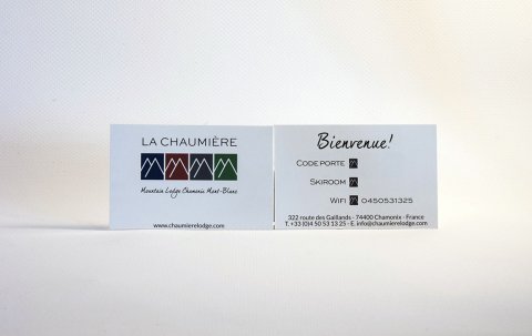 La Chaumière<br />Visit card